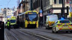 Police hunt van driver as girl dies in tram crash