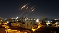 Footage captures exchange of attacks between Iran and Israel
