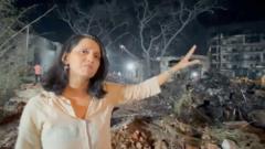 Watch: BBC journalist shows devastation on the ground