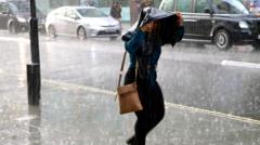 Amber warning as thunderstorms set to bring flash floods